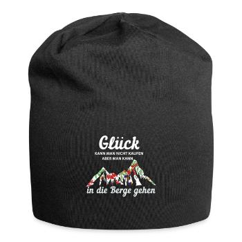 Glück Kann Man Nicht Kaufen - Jersey-Beanie - Schwarz - Vorne