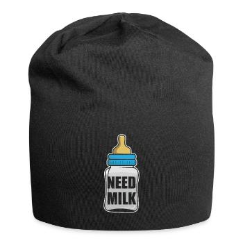 Besoin de lait Biberon Mère Nourrir Cadeau - Bonnet en jersey - noir - Devant