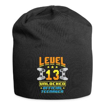 Level 13 unlocked 13 years Gamer Birthday - Jersey Beanie - black - Front