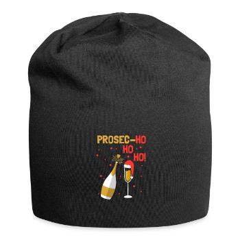 Prosecco de Noël Ho Ho Ho - Bonnet en jersey - noir - Devant