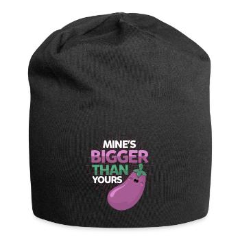 Gemüse Aubergine - Jersey-Beanie - Schwarz - Vorne
