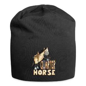 Buckskin Quarter Horse - Jersey Beanie - black - Front
