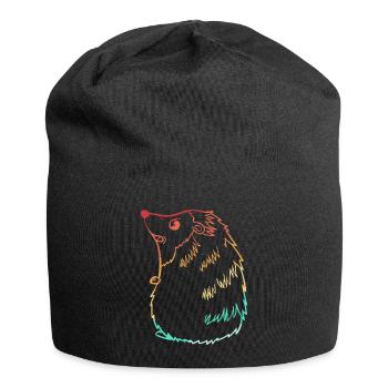 Hérisson Funny Sweet Animal Amour Animal Forêt - Bonnet en jersey - noir - Devant