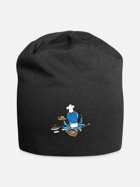 Chef Octopus - Jersey Beanie - black