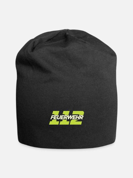 Feuerwehr Tshirt - Jersey-Beanie - Schwarz