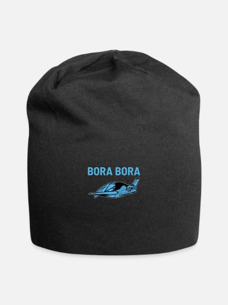 Bora Bora-Schildkröte - Jersey-Beanie - Schwarz