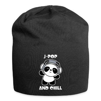 J-Pop And Chill Kawaii Panda - Jersey Beanie - black - Front