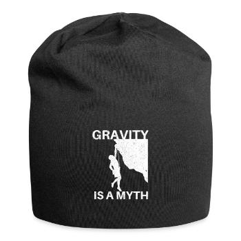 Gravity Is A Myth - Climbing T-shirt for climbers - Jersey Beanie - black - Front