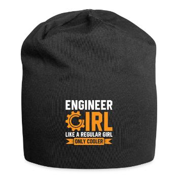 Engineer woman like a normal woman just cooler - Jersey Beanie - black - Front