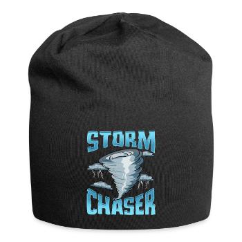 Niedlicher Sturm-Jäger-Unwetter-Tornado besessen gewesen - Jersey-Beanie - Schwarz - Vorne