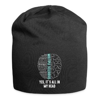 Sclérose en plaques MS Tout est dans ma tête - Bonnet en jersey - noir - Devant