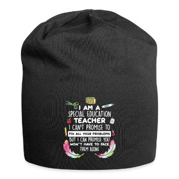Special Education Teacher Autistic Encouragement Auti - Jersey Beanie - black - Front