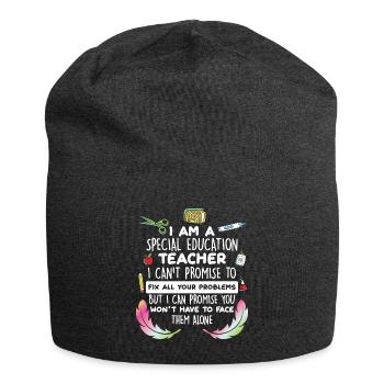 Sonderausbildung Lehrer Autistisch Ermutigung Auti - Jersey-Beanie - Anthrazit - Vorne