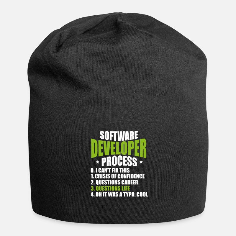Softwareentwickler - Jersey-Beanie - Schwarz
