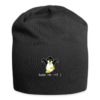 Tux Linux Pingouin Sudo Rm Rf | Hacke geek geek - Bonnet en jersey - noir - Devant