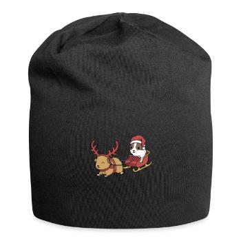 Guinea Pig Christmas Funny Guinea Pig - Jersey Beanie - black - Front