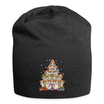Beagle Christmas Funny Christmas Gift - Bonnet en jersey - noir - Devant