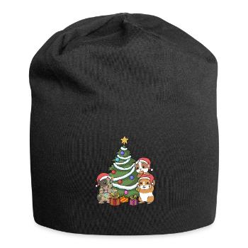 Guinea Pig Christmas Funny Guinea Pig - Jersey Beanie - black - Front