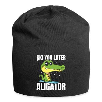 Ski driving Funny - Jersey Beanie - black - Front