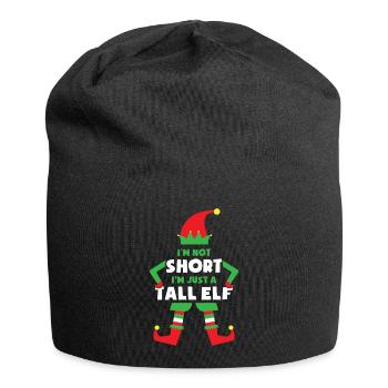 Im not short im just a Tall Elf weihnachtself Xmas - Jersey-Beanie - Schwarz - Vorne