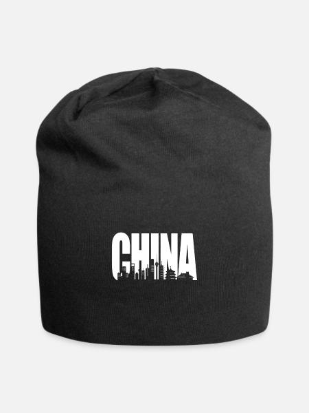 Chine - Bonnet en jersey - noir