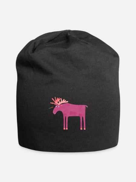 Blöder Elch - Jersey-Beanie - Schwarz