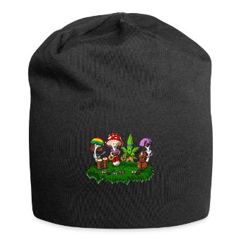 Hippie Mushrooms Psychedelic Festival - Jersey Beanie - black - Front