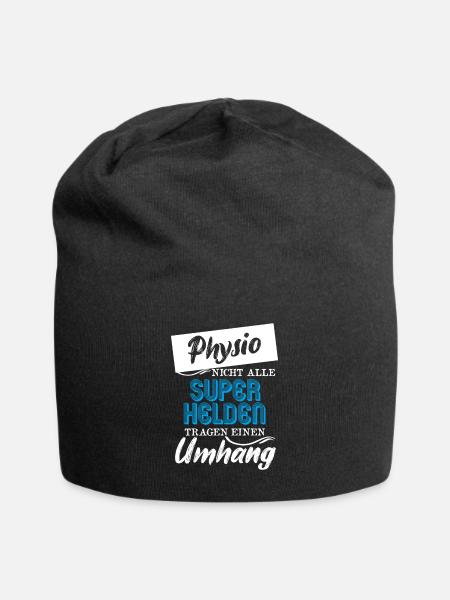 Physio Nicht Alle Superhelden Tragen Einen Umhang - Jersey-Beanie - Schwarz