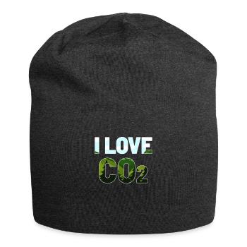 I love CO2 carbon dioxide - Jersey Beanie - charcoal grey - Front