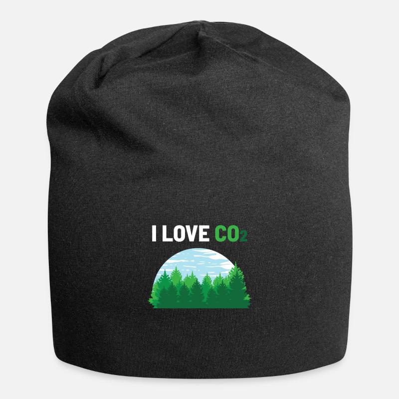 I love CO2 carbon dioxide - Jersey Beanie - black