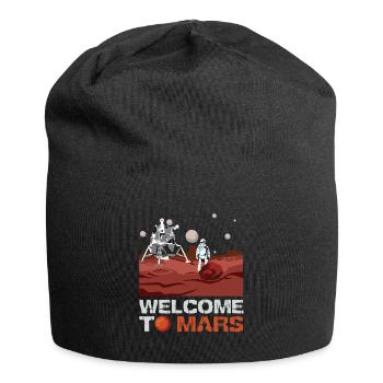 Mars Willkommen - Jersey-Beanie - Schwarz - Vorne