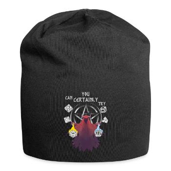 RPG Cube D20 Jeu de rôle Dice Dragons Pentagram - Bonnet en jersey - noir - Devant