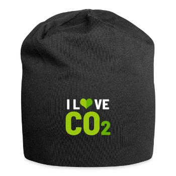 J'aime le CO2 - Bonnet en jersey - noir - Devant