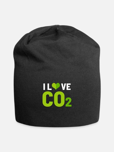 Ich liebe CO2 - Jersey-Beanie - Schwarz