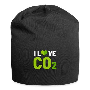J'aime le CO2 - Bonnet en jersey - noir - Devant