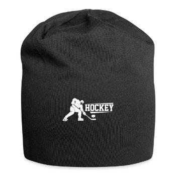 Hockey Player Gift Love Ice Hockey - Jersey Beanie - black - Front