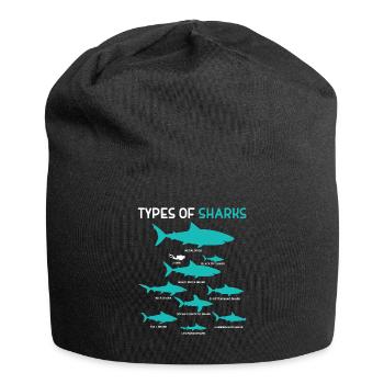 9 types de cadeau de requin Shark Ocean Beach - Bonnet en jersey - noir - Devant
