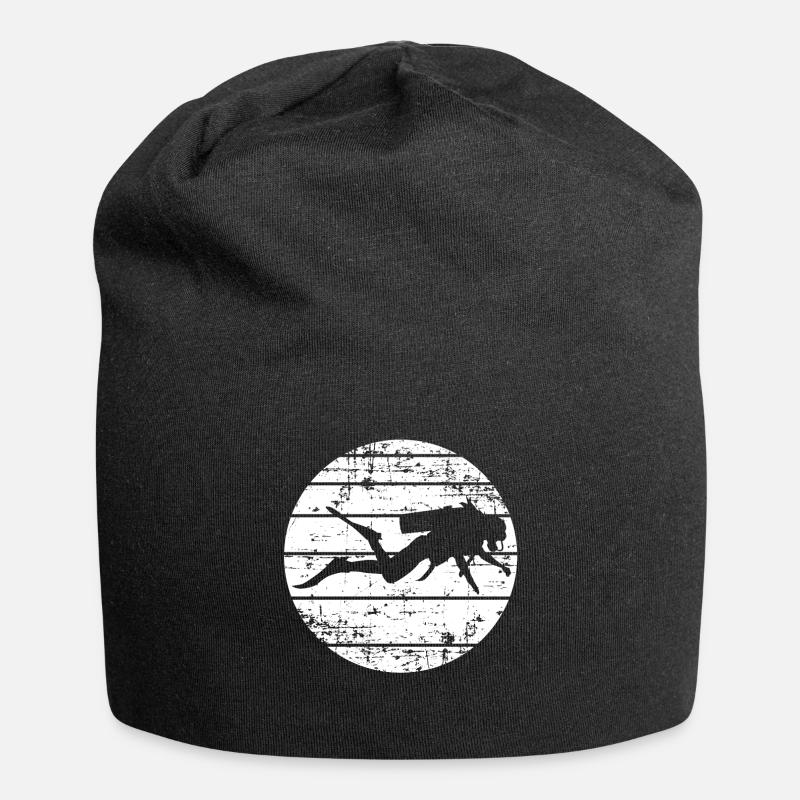 Diving silhouette - Jersey Beanie - black