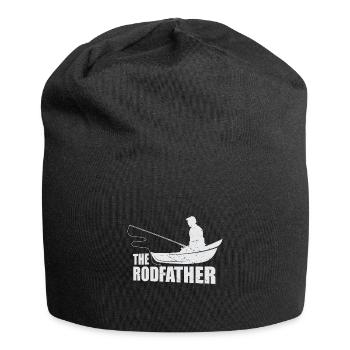 Rodfather Funny Fishing Boat Fish Faith Gift - Jersey Beanie - black - Front