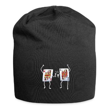 Poker Card Game Card Lady - Jersey Beanie - black - Front