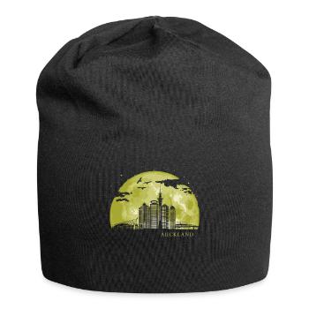 AUCKLAND MondLichtNachtsterne Skyline - Jersey-Beanie - Schwarz - Vorne