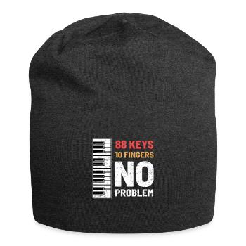 piano pianist - Jersey Beanie - charcoal grey - Front