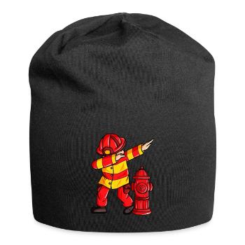 Dabbing Feuerwehrmann Lustig Feuerwehr - Jersey-Beanie - Schwarz - Vorne