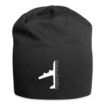 Contrôleur de la circulation aérienne pilote alphabet phonétique - Bonnet en jersey - noir - Devant