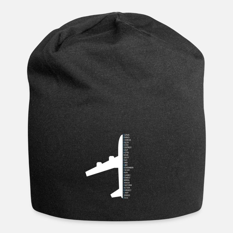 Phonetic alphabet pilot air traffic controller - Jersey Beanie - black