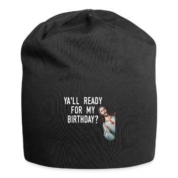 Jesus Geburtstag Meme Weihnachten Geschenk Lustig - Jersey-Beanie - Schwarz - Vorne