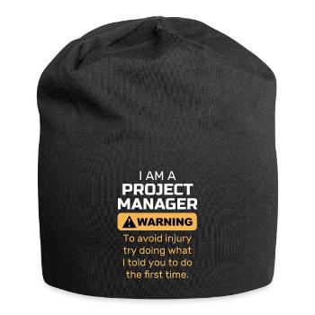 Project Manager Gift Managing Director Supervisor - Jersey-Beanie - Schwarz - Vorne