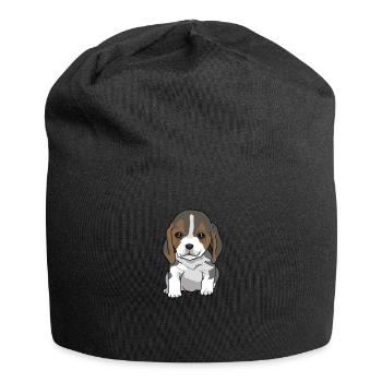 Beagle - Jersey-Beanie - Schwarz - Vorne
