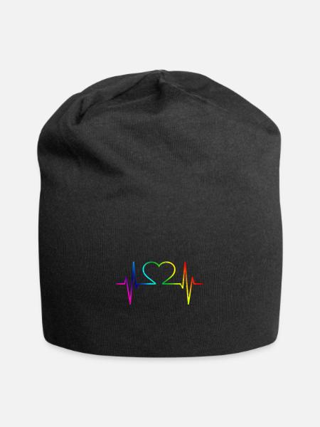 Gay Pride Gift - Jersey Beanie - black