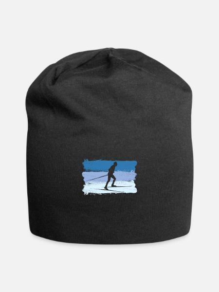 Skilaufen Skisport Langläufer - Jersey-Beanie - Schwarz